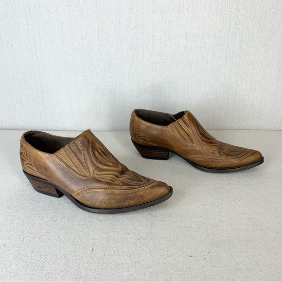 Guess~Vintage~Women’s 90’s Distressed Leather Western/Cowgirl Ankle Bootie~Sz7.5 - Picture 8 of 14